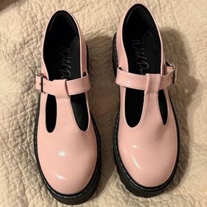Wild Pair Pink Lug Sole Mary Janes